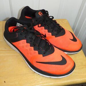 Nike Sneakers Men FS Lite Run 3 Athletic Running Orange Black 807144-801 Size 13